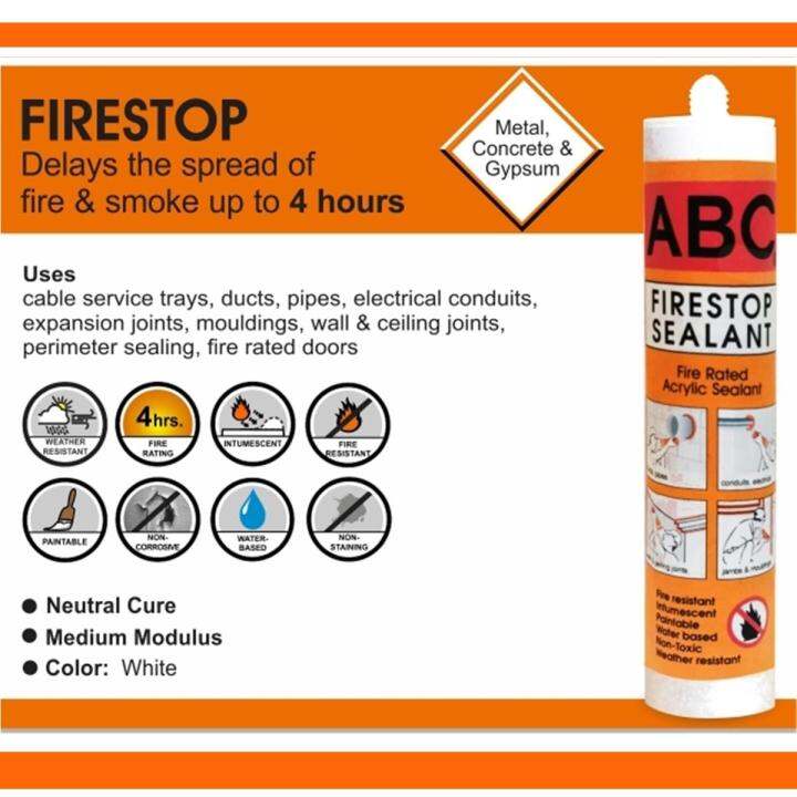 ABC FireStop Sealant Fire Retardant Sealant Fire Resistant Sealant Fire