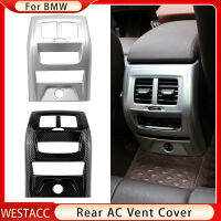 ABS โครเมี่ยมรถด้านหลังเครื่องปรับอากาศ AC Vent O Utlet กรอบตัดสติ๊กเกอร์ปกคลุมสำหรับ BMW X3 G01 X4 G02 2018-2022อุปกรณ์เสริม