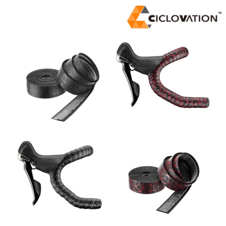 CICLOVATION Bar Tape Leather Touch - Shinning Metallic CANDY APPLE RED