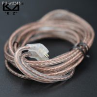 Original KZ Earphones Cord 8 Strands Gold Silver Copper Cube Mixed Upgrade Cable Headset Wire CRA/ZS10 Pro/EDX Pro/ZSN/ZSR