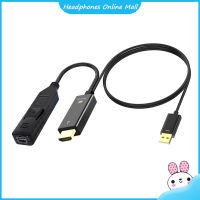 2 In 1 Converter Cable รองรับ Hdmi เป็น Mini DP 4K Converter Adapter Cable