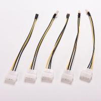 5ชิ้น4-Pin Molex/ide To 3-Pin พัดลมเคสซีพียูอะแดปเตอร์สายเชื่อมต่อ20ซม.