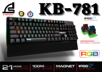 KEYBOARD (คีย์บอร์ดสาย) SIGNO KB-781(MAGUSTA) กันน้ำIP68 WATERPROOF (มี2ปุ่ม BLUE/RED SWITCH) MACRO RGB 21โหมดแสง Full Key (2Y) ของแท้