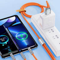 120W 6A 1.2M 3-In-1 USB Type-C OD6.0สายข้อมูลสำหรับ Samsung O-Ppo Vi-Vo Huawei I-Phone 14 Realme 13 Xiaomi