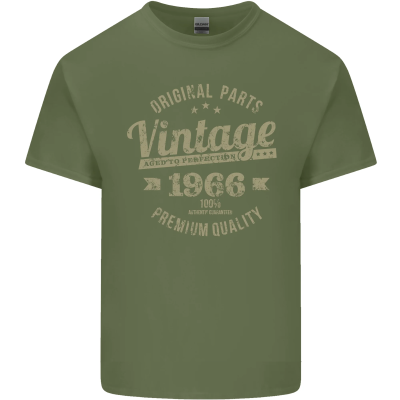 Vintage Year 57Th Birthday 1966 Mens Cotton Tshirt Tee