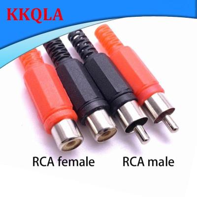 QKKQLA 4PCS RCA Male Female Jack Connector Adapter Solder Audio Video AV Handle Plugs Channel Dual Welding Tool DIY