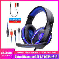 New professional gaming headset LED light with microphone bass HD stereo computer auriculares para juegos for PC PS4 XBOX Phone