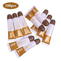 ；‘【；- 100Pcs Vitamin A D Tattoo Aftercare Cream Gel Healing Skin Anti-Scar Preserve Color PMU Care Tattoo Accessories Brown