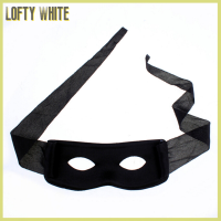 Lofty White Bandit Zorro ผ้าปิดตาผู้ชายสวมหน้ากากสำหรับธีมปาร์ตี้ฮาโลวีนเครื่องแต่งกายปลอมตัว