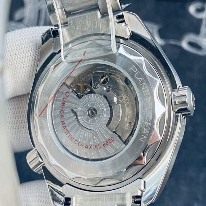 แพ็คเกจเต็ม-นาฬิกาผู้ชายโอเมก้าใหม่นาฬิกาปฏิทินนาฬิกากลไกอัตโนมัติ