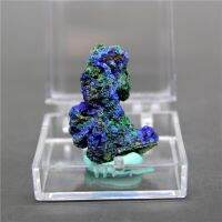 หินตัวอย่างการรักษา Azurite ธรรมชาติและคริสตัลกล่องฟรี100% ที่สวยงามแร่คริสตัลอุปกรณ์ตกแต่ง