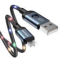 JOYROOM N16 สายชาร์จ มีไฟ ยาว 1.2ม. Usb to ip สายชาร์จไนลอนแบบถัก การควบคุมด้วยเสียง LED Light Up