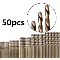 ❐❀❍ M35 50pcs 1mm-3mm Titanium HSS Drill Bits Coated Stainless Steel Twist High Speed Drill Bit Set For Metal Iron Plate Drilling