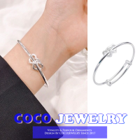 COCOJEWELRY Love Double Heart Push-Pull สร้อยข้อมือปรับได้