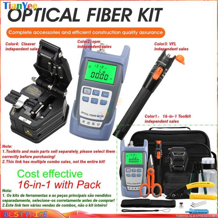 Fiber Optic Ftth Tool Kit With Aua C Fiber Cleaver Optical Power