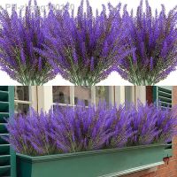 Lavender Artificial Flower - Outdoor UV Protection - 1pc Plastic Plant Fake