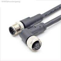 ♧卐 M12 2P 3P 4P 5P 6P 8P 12Pin Waterproof IP67 Aviation Male Female Plug With Cable Threaded Connector For Data And Telecom Systems