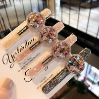 【CW】Korean Exquisite Hairpin Fashion Jewelry Bling Crystal Rhinestone Hair Clips for Women Girls Metal Head Hair Accessories