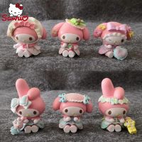 โมเดลตุ๊กตา Sanrio สำหรับสะสมของเล่นทำนองตุ๊กตาอนิเมะน่ารักของประดับตกแต่งตุ๊กตาสีชมพูของขวัญคริสต์มาสสำหรับเด็กเพื่อน