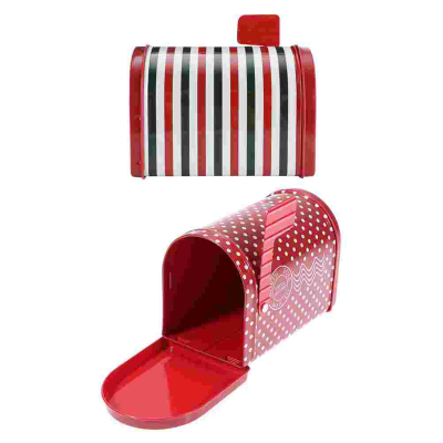 2Pcs Creative Iron Candy Storage Cases Unique Mailbox Chocolate Packing Cases