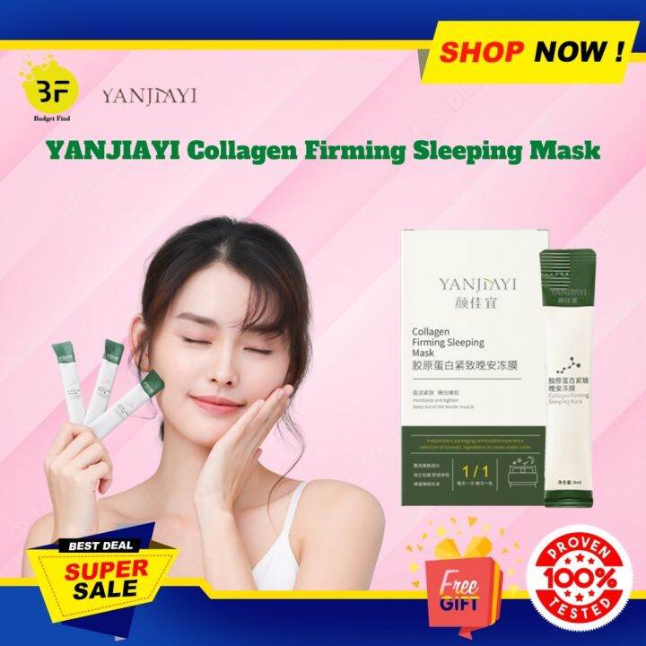 New 2023 YANJIAYI 1 BOX (20 Sachets) Collagen Firming Sleeping Mask Gel