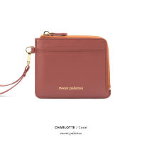 Sweet Palettes กระเป๋าหนังแท้ Charlotte Pouch Coral