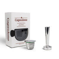 Capsuloone แคปซูลโลหะสแตนเลสเข้ากันได้สำหรับเครื่องชงกาแฟ Nespresso รีฟิลนำมาใช้ใหม่และแคปซูลกาแฟและการงัดแงะ