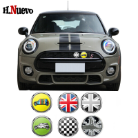 สำหรับ MINI Cooper S หนึ่ง R55 R56 F54 R61 R60 F56 F55กระจังหน้าสติกเกอร์หัวรถสติกเกอร์โครเมี่ยมตราสัญลักษณ์กริล