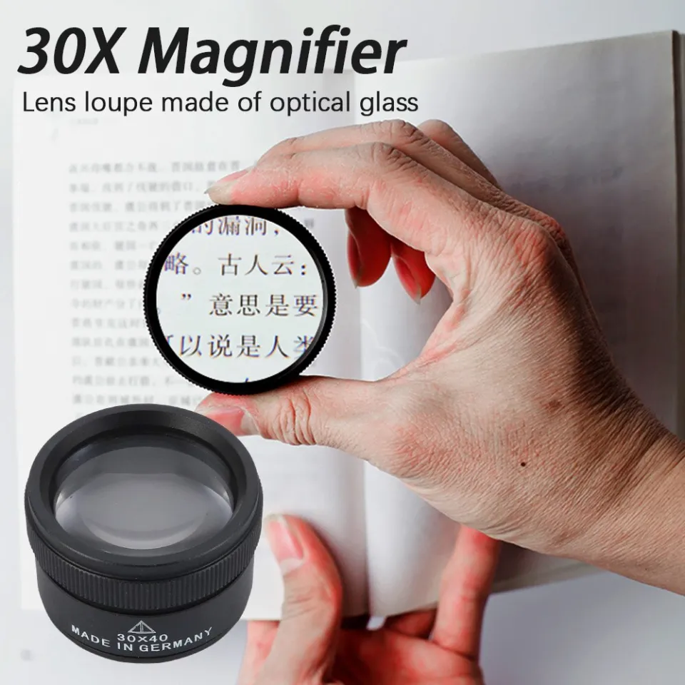 30x 40mm Measuring Magnifier Magnifying Glass Lens Loop Microscope