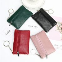 ☇✱№ PU Leather Coin Purses Womens Small Change Money Bags Pocket Wallets Key Holder Case Mini Functional Pouch Zipper Card Wallet