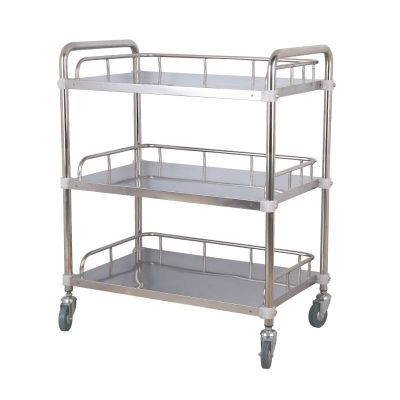 รถเข็นเครื่องมือแพทย์ Storage Rack Hospital Operating Vehicle Stainless Steel Multipurpose รถเข็นสแตนเลส วางเครื่องมือทางการแพทย์ รถเข็นวางอุปกรณ์ความงาม