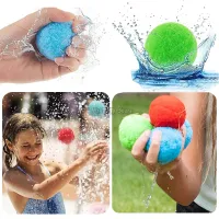 Reusable Waterballoon Cotton Absorbent Ball Outdoor Toy for Kids Pool Beach Bomb Balls Summer Water Battle Anti Stress Game Gift Balloons