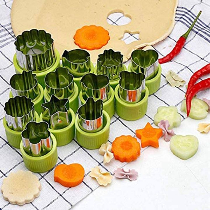 12-piece-biscuit-mold-stainless-steel-vegetable-and-fruit-cutting-shape-set-flower-pattern-childrens-baking-tools