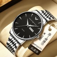 The new mens watch waterproof watch of wrist of steel belt business double Shi Yingnan calendar watch hot style --Mens Watch238812☒☇✹