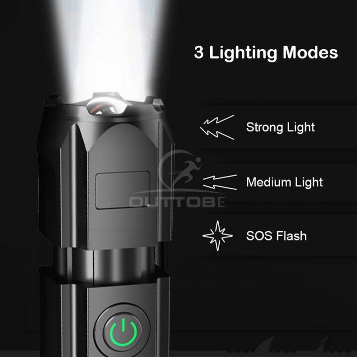 outtobe-powerful-flashlight-bright-led-flashlight-outdoor-focusing-torchlight-portable-home-emergency-lamp-built-in-battery-usb-rechargeable-torchlight-zoom-able-focus-light-t6-penlight-waterproof-tor