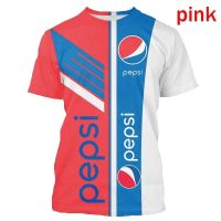 T SHIRT   3D Pepsi Cola printed T-shirt, breathable short sleeve in summer