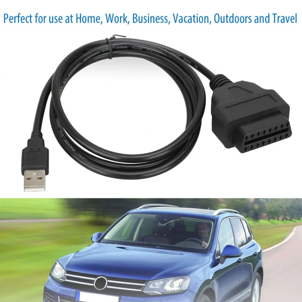 16Pin OBD2 To USB Port Charger Adapter Cable Connector Diagnostic Tool