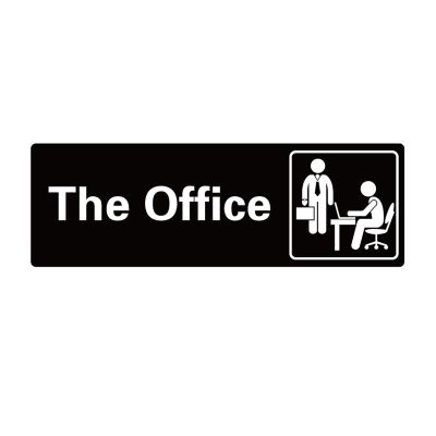 【YF】❀♀  1pc English The Office Sign Self-Adhesive Signs Door Wall Label 22.8x7.5cm