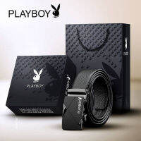 Playboyแบรนด์ที่มีชื่อเสียงเข็มขัดหนังวัวเสื้อสำหรับผู้ชายคุณภาพผู้ชายเข็มขัดหรูหรา,เข็มขัดผู้ชายหัวเข็มขัดโลหะอัตโนมัติ,ชุดสูทผู้ชายประณีตบรรจุภัณฑ์กล่อง