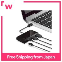 Elecom USB hub USB Type c USB3.1Gen2 (A female 2-port / Type-C female 2 ports) bus power [PD corresponding] MacBook / iPad / Surface GO Pro 7 / Chromebook, such as corresponding black U3HC-A424P10BK