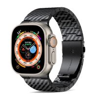 สายนาฬิกาข้อมือคาร์บอนไฟเบอร์ สําหรับ Apple Watch Ultra Band 49 มม. 45 มม. 44 มม. 42 มม. 41 มม. 40 มม. Apple Watch Series 8 7 6 SE 3 2 1