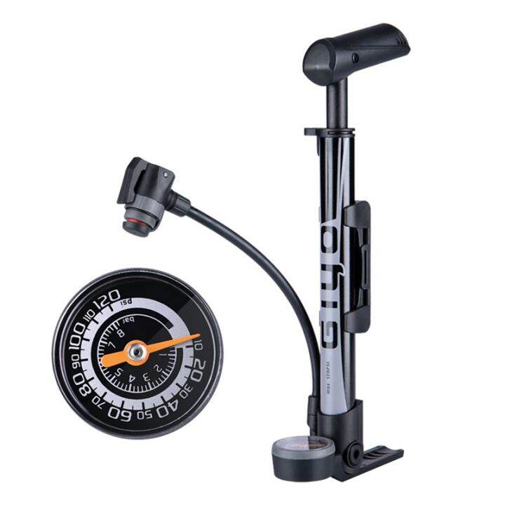 GIYO 120Psi Bicycle Pump Presta Schrader 2 in 1 Valve Floor Standing