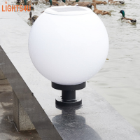 โคมไฟหัวเสาโซล่าเซลล์ โคมไฟหัวเสาทรงกลม โคมไฟทรงกลม otoko Solar lawn light ใช้งานได้ 2 ระบบ โคมไฟพลังงานเเเสงอาทิตย์ lights4u