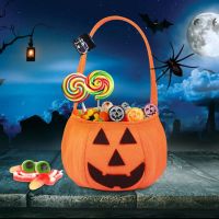 Games 2 Years Halloween Candy Bucket Halloween Pumpkin Candy Bags For Kids Tote amp; Candy Basket Polyester Portable Orange Pumpkin