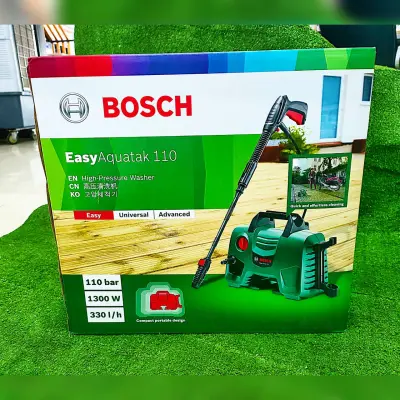 ???? BOSCH ???? เครื่องฉีดน้ำแรงดันสูง รุ่น Easy Aquatak 110 (110 บาร์ 1300 วัตต์) มาพร้อมกระบอกพ่นน้ำยาทำความสะอาด หัวฉีดมาตรฐาน จัดส่ง KERRY ????