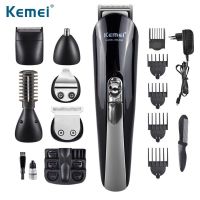 KEMEI KM-600. ปัตตาเลี่ยนไร้สายแบบชาร์จ 11 IN 1ระดับมือ อาชีพ ที่รวมอุปกรณ์สำหรับเปลี่ยนมากมาย สามารถตัดทรงผม ตัดขนจมูกและขนหูได้