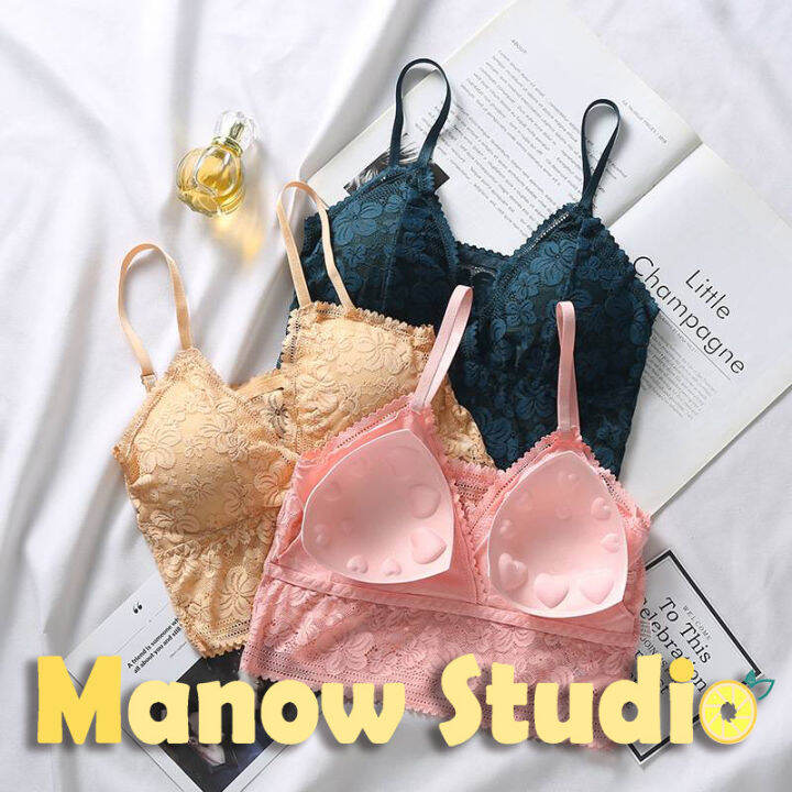 manow-studio-3022-บราลูกไม้-เสื้อชั้นในลูกไม้-เสื้อกล้ามลูกไม้-สายเดี่ยว-บราสายเดี่ยว