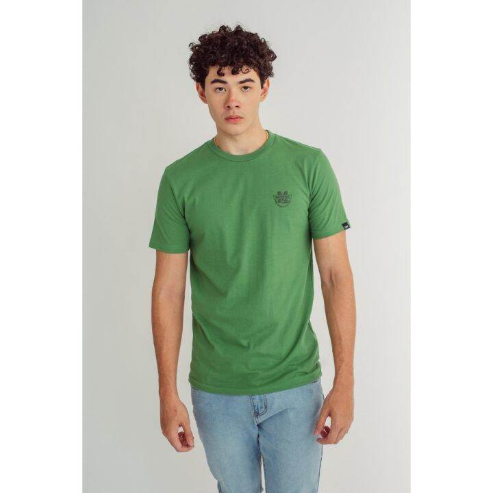 Basic Lime With Varsity Branding Muscle Fit T-shirt 