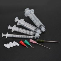 12pcs/set 1/3/5/10ml Syringes Set 14/18/20/25GA Blunt Needle with Caps Luer Syringe Glue Applicator Multi-functional