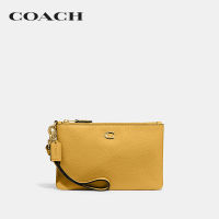 COACH กระเป๋าคล้องมือขนาดเล็กผู้หญิงรุ่น Small Wristlet สีเหลือง CH818 B4EBV